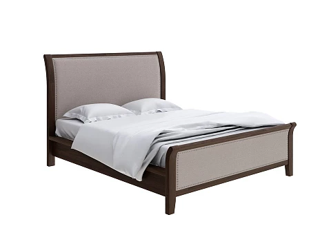 Коричневая кровать Dublin - Уютная кровать со встроенным основанием из массива сосны с мягкими элементами.