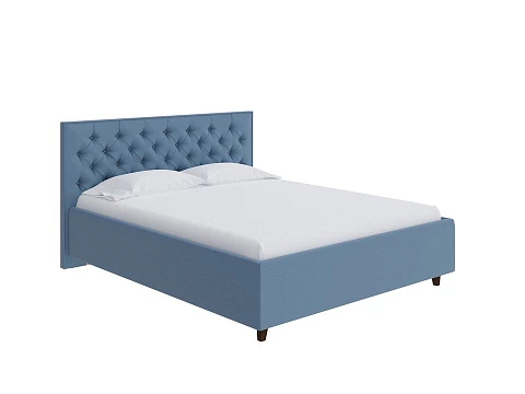 Коричневая кровать Teona - Кровать с высоким изголовьем, украшенным благородной каретной пиковкой.