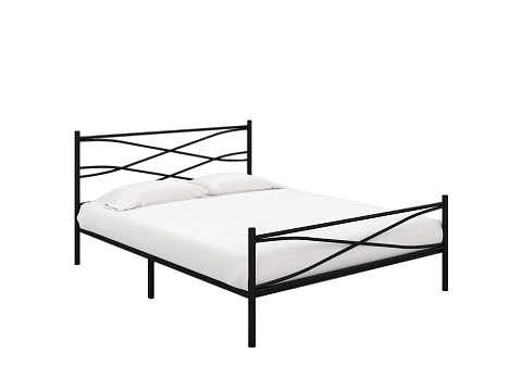 Кровать в стиле минимализм Страйп - Изящная кровать с облегченной металлической конструкцией и встроенным основанием