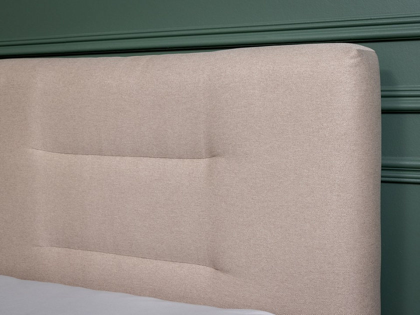 Кровать Nuvola-8 NEW 160x190 Ткань: Рогожка Тетра Голубой - Кровать в лаконичном стиле с горизонтальной отстрочкой  в изголовье