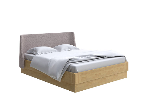 Кровать с мягким изголовьем Lagom Side Wood с подъемным механизмом - Кровать со встроенным ПМ механизмом. 