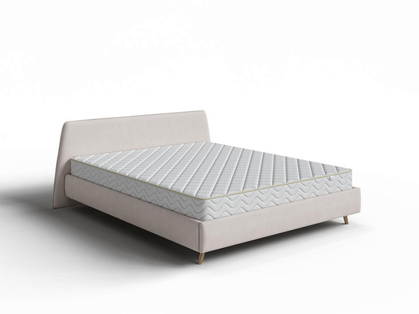 Кровать Binni 180x200 Ткань: Рогожка Тетра Бежевый - Кровать в стиле современного минимализма.