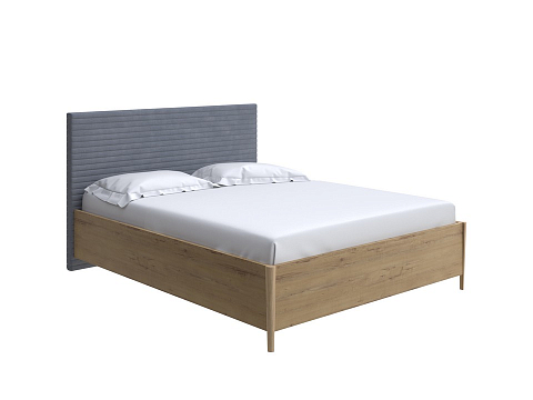 Кровать с мягким изголовьем Rona - Классическая кровать с геометрической стежкой изголовья