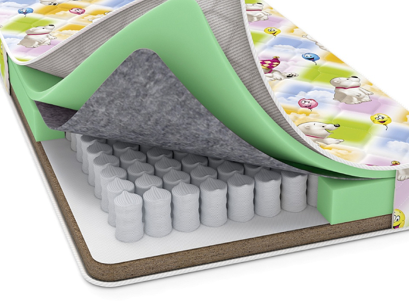 Матрас Baby Comfort 60x150  Print - Детский матрас на независимом пружинном блоке с разной жесткостью сторон.