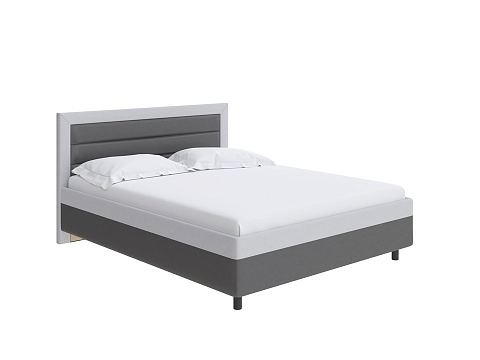 Кровать из экокожи Next Life 2 - Cтильная модель в стиле минимализм с горизонтальными строчками