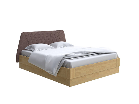Коричневая кровать Lagom Hill Wood с подъемным механизмом - Кровать со встроенным основанием. 