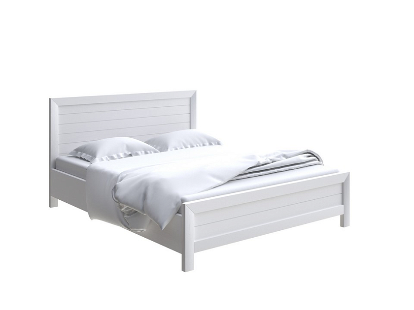 Кровать Toronto с подъемным механизмом 120x200 Массив (сосна) Белая эмаль - Стильная кровать с местом для хранения