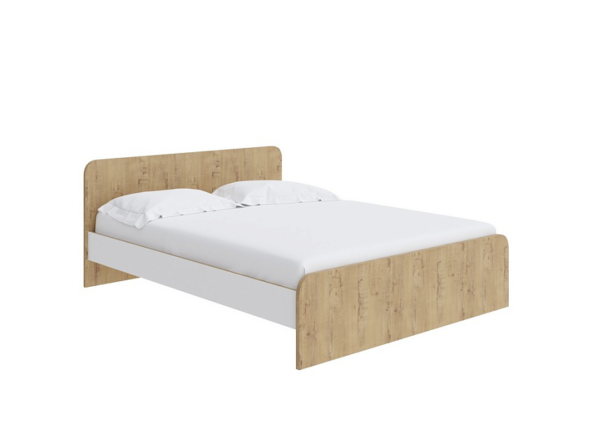 Кровать Way Plus 120x200 ЛДСП Бунратти/Белый Жемчуг - Кровать в современном дизайне в Эко стиле.