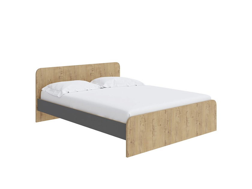 Кровать Way Plus 180x200 ЛДСП Бунратти/Вулканический серый - Кровать в современном дизайне в Эко стиле.