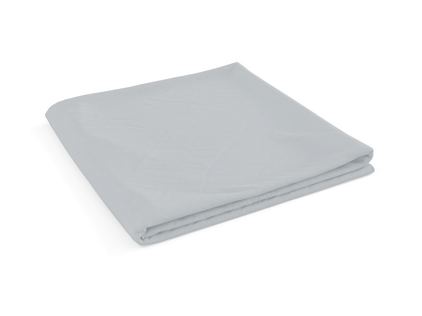 Простыня на резинке Cotton Cover 120x200 Ткань: Сатин Светло-серый - Удобная простыня на резинке