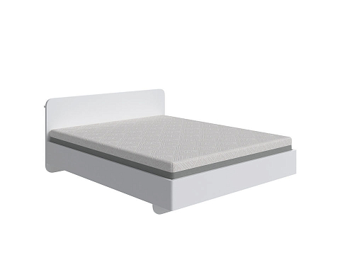 Белая кровать Minima - Кровать из массива с округленным изголовьем. 