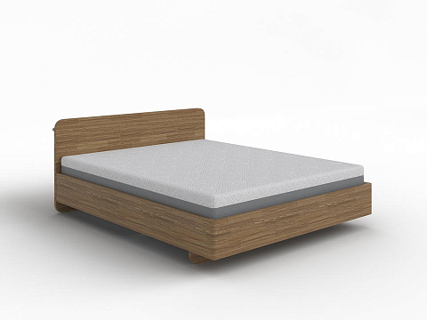 Коричневая кровать Minima с подъемным механизмом - Кровать в стиле экоминимализма.