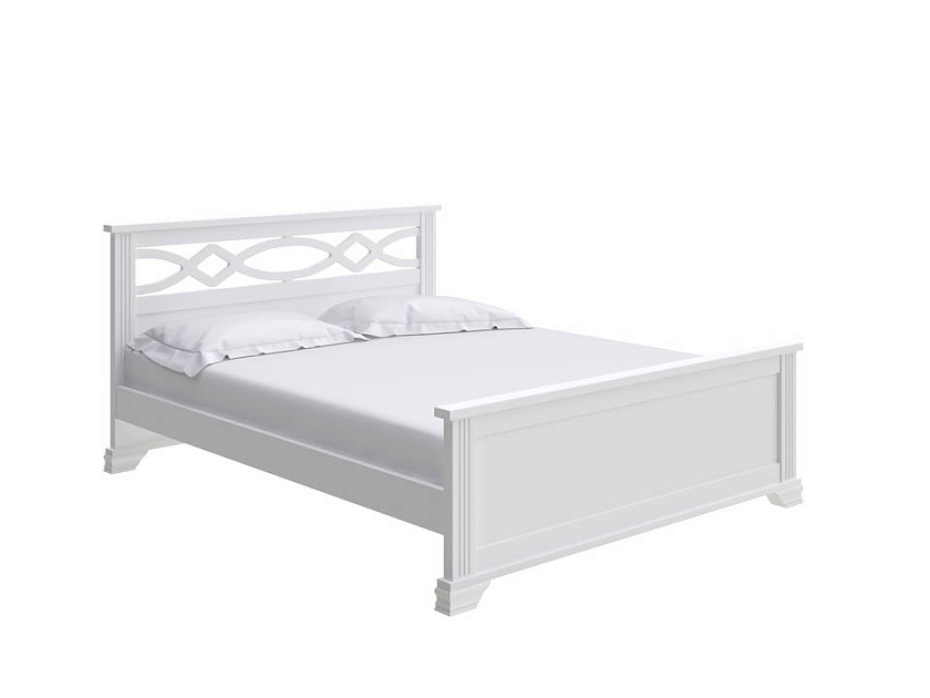 Кровать Niko 140x190 Массив (сосна) Белая эмаль - Кровать в стиле современной классики из массива