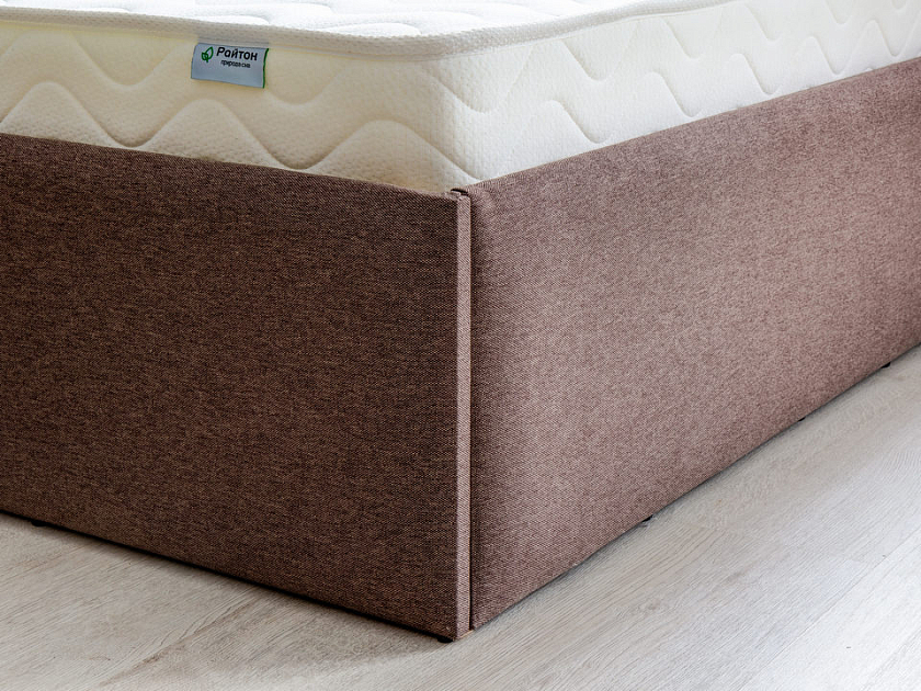 Кровать Forsa 160x200 Ткань: Велюр Ultra Горячий шоколад - Универсальная кровать с мягким изголовьем, выполненным из рогожки.