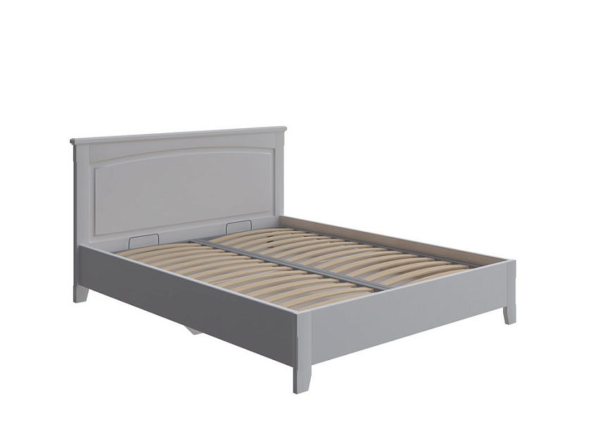 Кровать Marselle с подъемным механизмом 160x200 Массив (сосна) Белая эмаль - Кровать из массива с ящиком для хранения