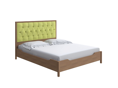 Двуспальная деревянная кровать Vester - Современная кровать со встроенным основанием
