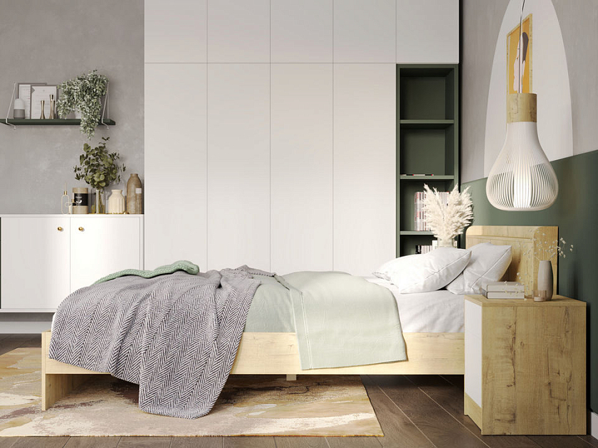 Кровать Bord 80x190 ЛДСП Белый - Кровать из ЛДСП в минималистичном стиле.
