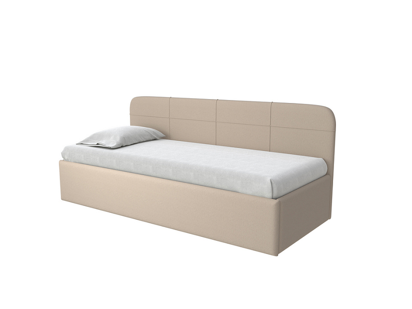Кровать Life Junior софа (без основания) 120x200 Ткань: Рогожка Тетра Имбирь - Небольшая кровать в мягкой обивке в лаконичном дизайне.