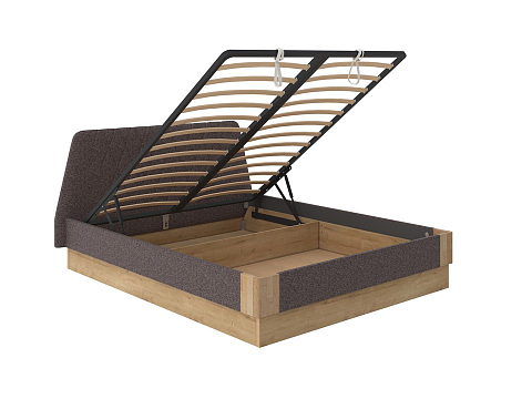 Кровать с мягким изголовьем Lagom Hill Soft с подъемным механизмом - Кровать со встроенным основанием. 