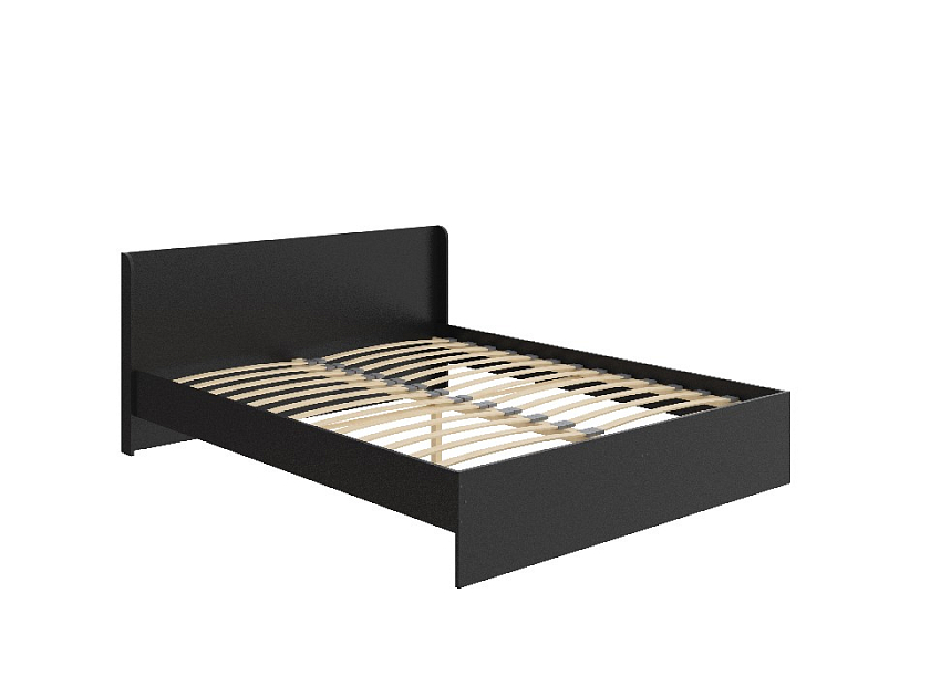 Кровать Practica 140x200 ЛДСП Черный - Изящная кровать для любого интерьера