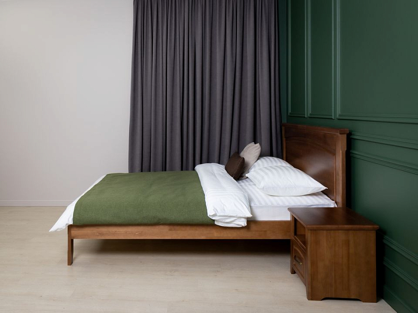 Кровать Marselle-тахта 90x190 Массив (сосна) Антик - Деревянная кровать со встроенным основанием