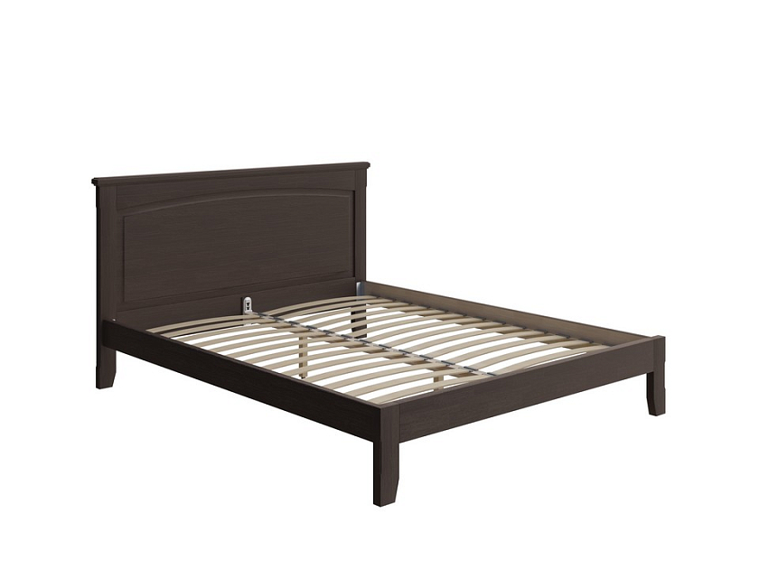 Кровать Marselle-тахта 200x200 Массив (сосна) Венге - Деревянная кровать со встроенным основанием