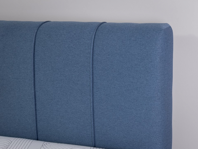 Кровать Nuvola-7 NEW 160x200 Ткань: Велюр Лофти Серый - Современная кровать в стиле минимализм