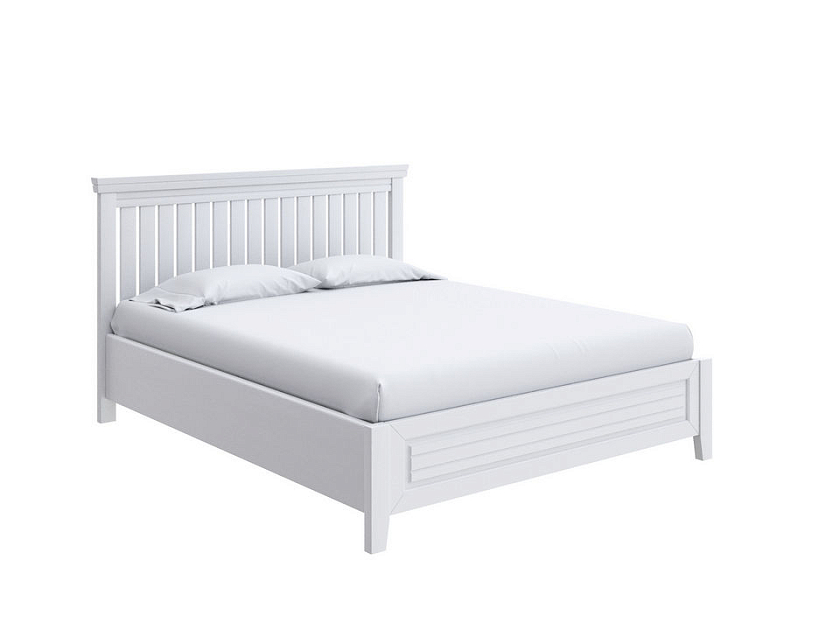 Кровать Olivia с подъемным механизмом 160x190 Массив (сосна) Белая эмаль - Кровать с подъёмным механизмом из массива с контрастной декоративной планкой.